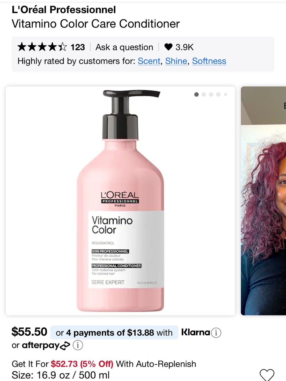 New L'Oréal Professionnel Vitamino Color Care Conditioner